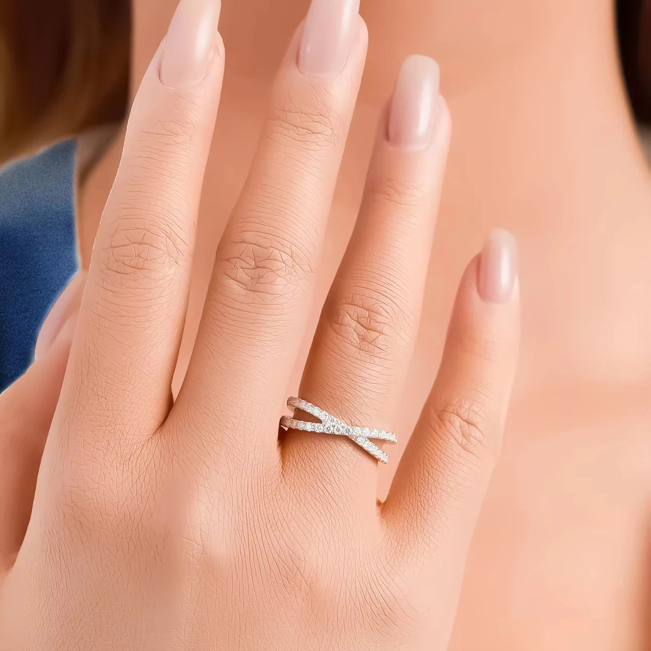 Moissanite 925 sterling silver ladies ring.
