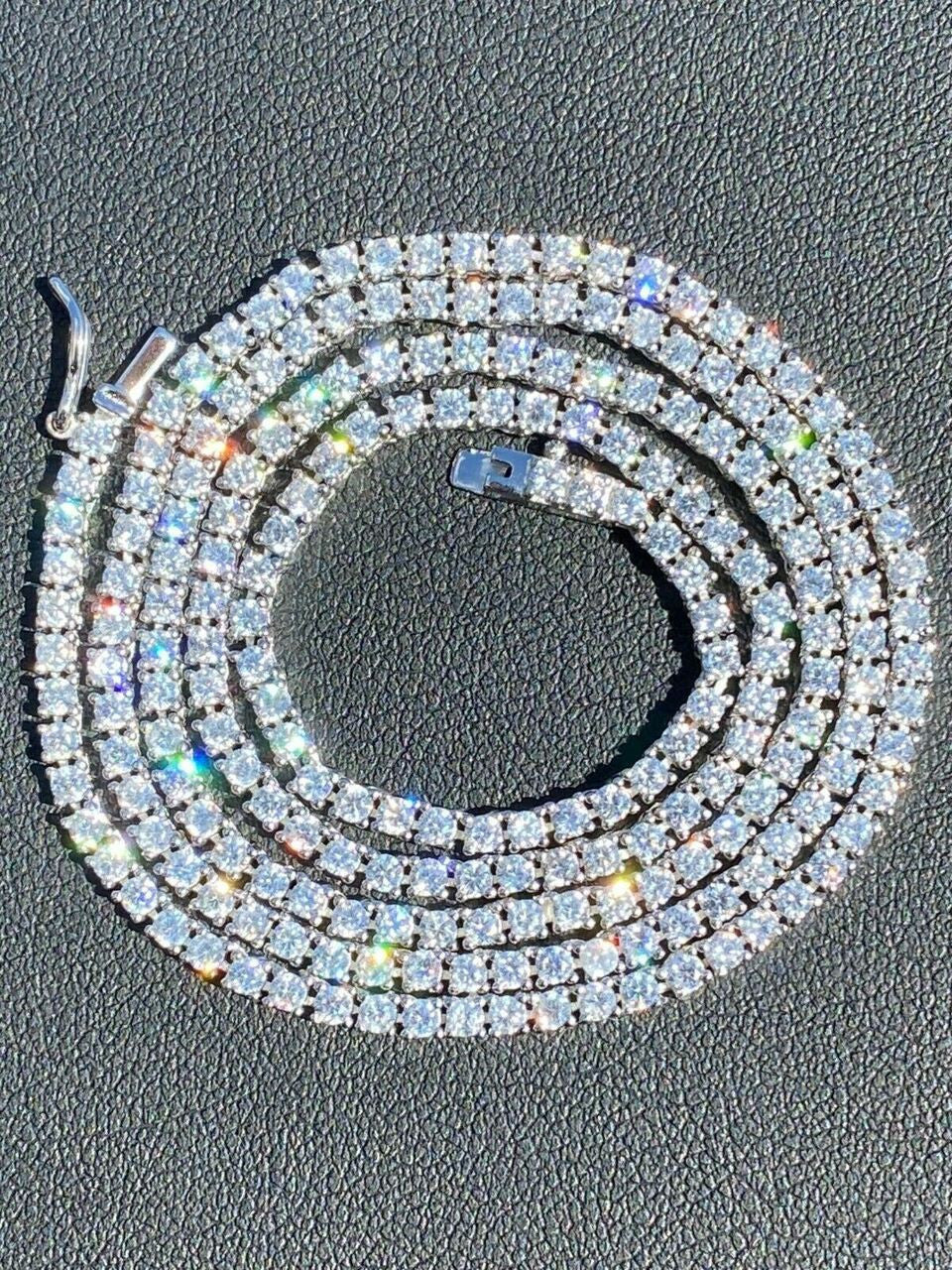 Silver S925VVS1 Moissanite Diamond GRA Certificate Tennis Chain