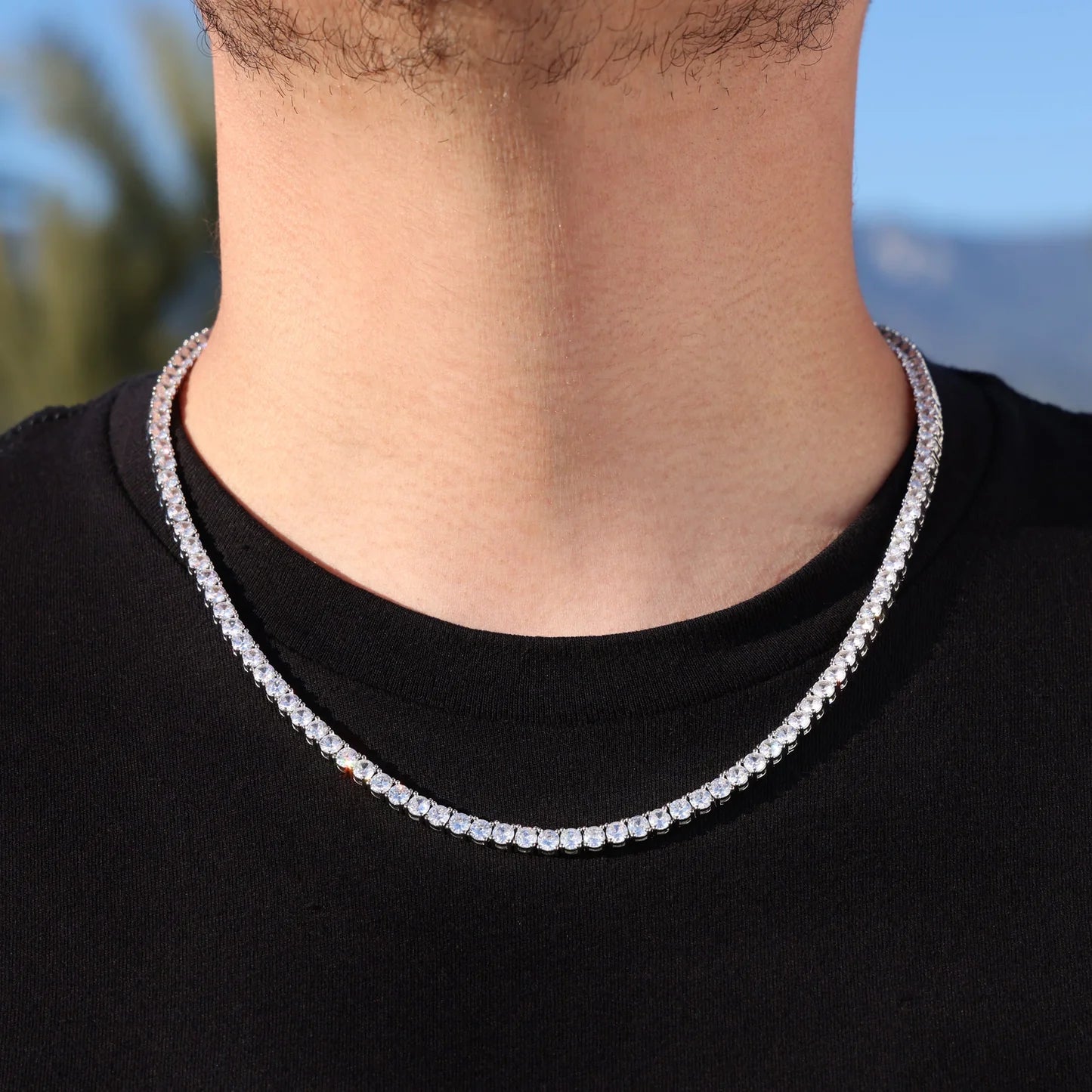 Silver S925VVS1 Moissanite Diamond GRA Certificate Tennis Chain