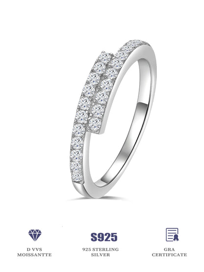 Moissanite 925 sterling silver ladies ring.
