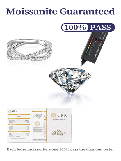 Moissanite 925 sterling silver ladies ring.
