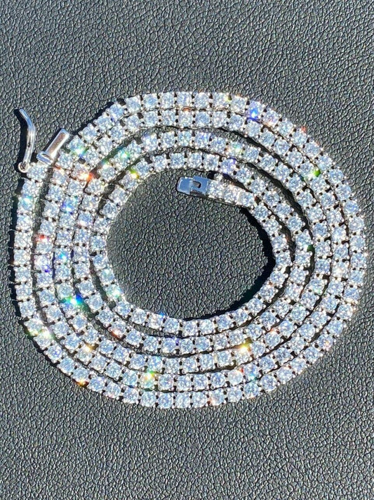 Silver S925VVS1 Moissanite Diamond GRA Certificate Tennis Chain